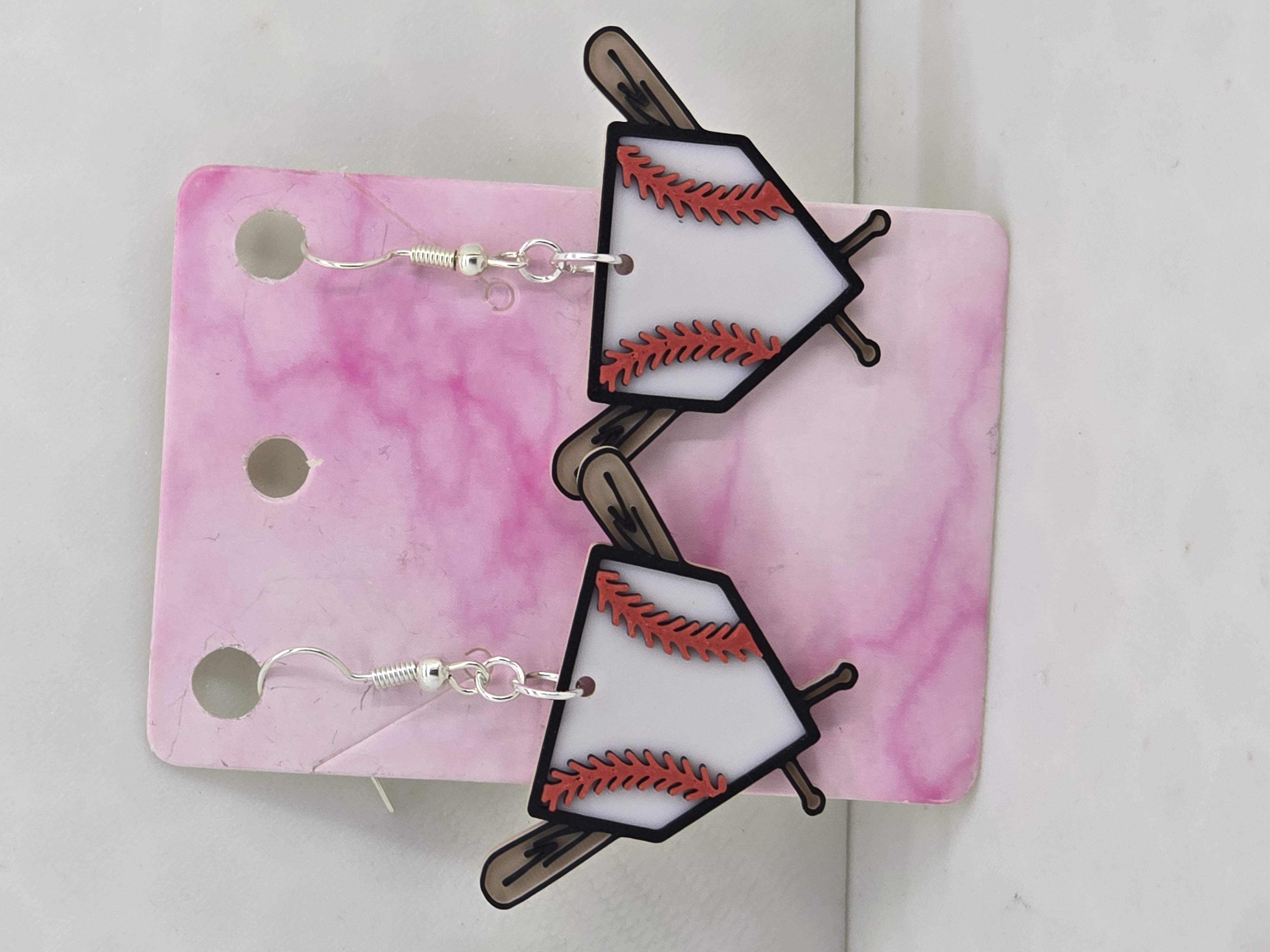 Miniatura 3 do modelo 3D Cool Baseball Earrings