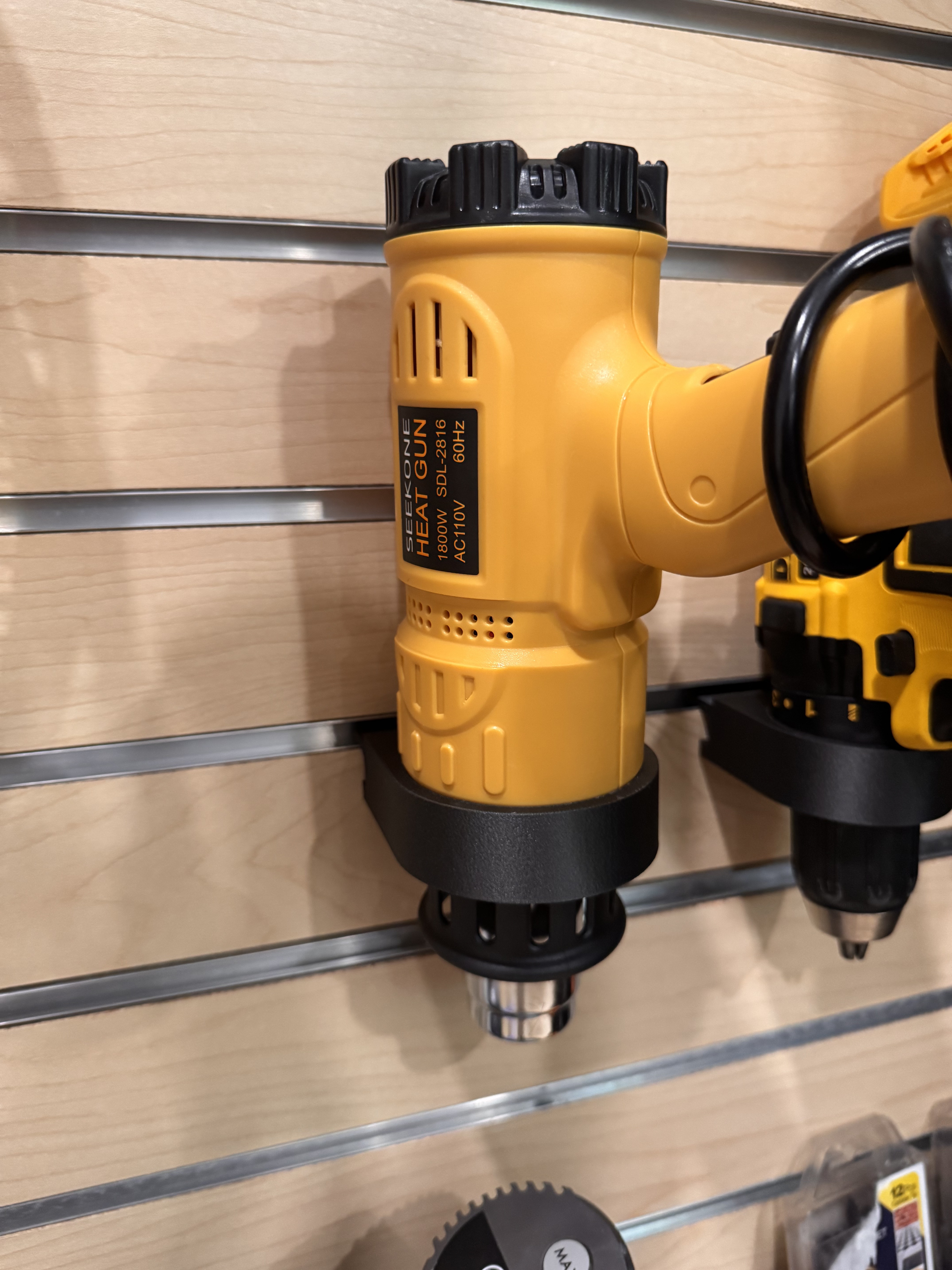 Slatwall holder for Seekone Heat Gun