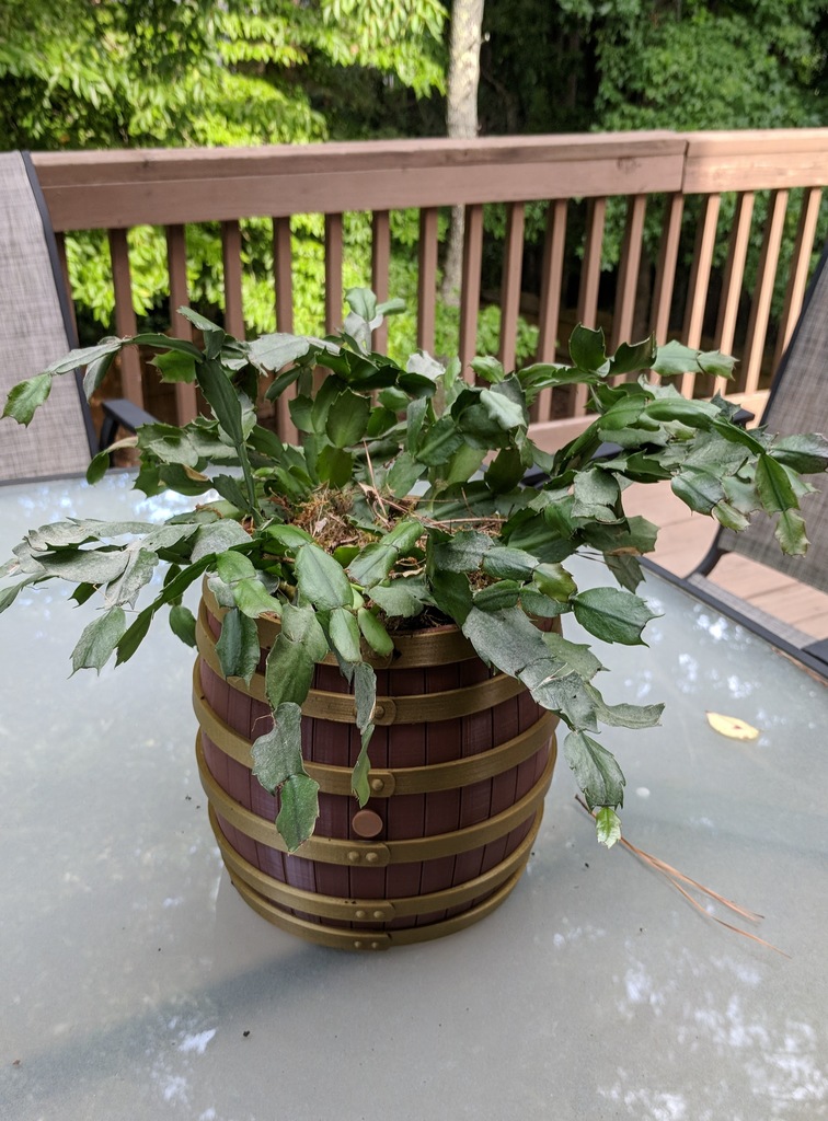 Bourbon Barrel Flower Pot