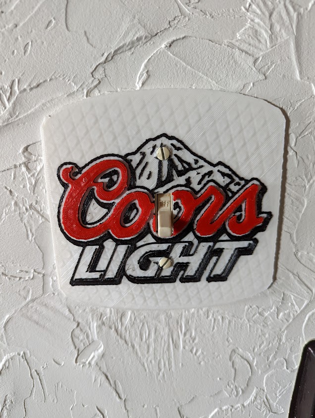 Coors Light beer wall switch plate