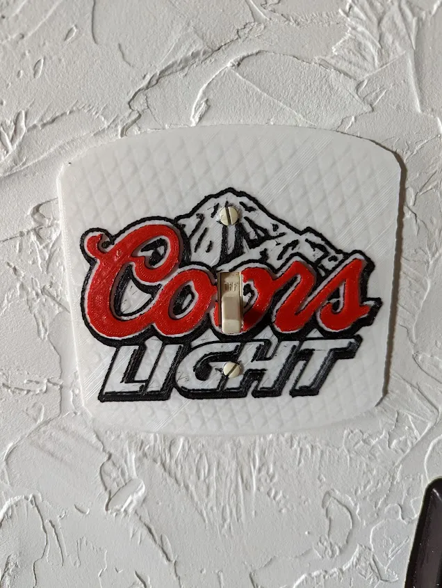 Coors Light beer sign or wall switch plate by Nuvz | Download free STL ...