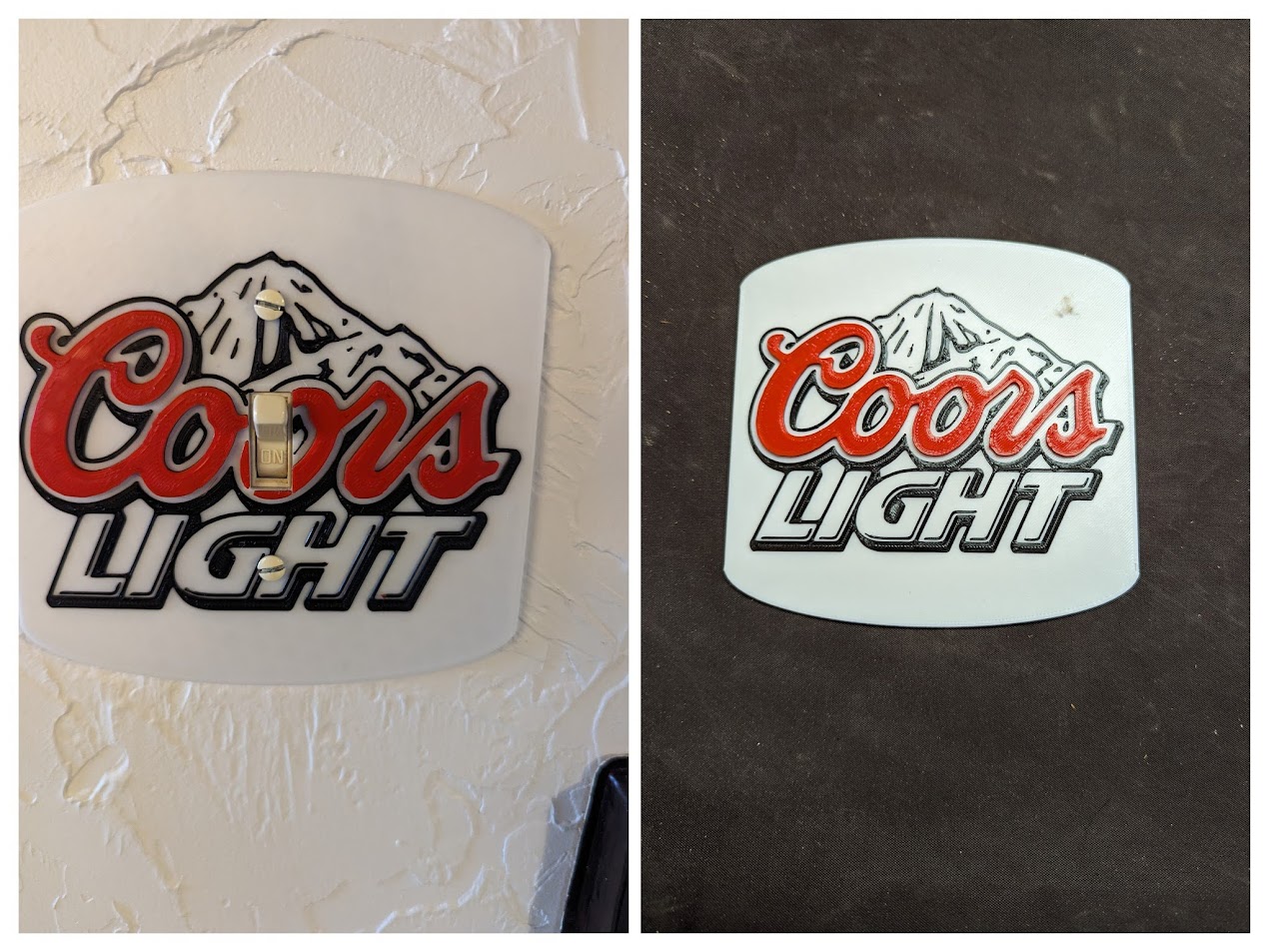 Coors Light beer sign or wall switch plate