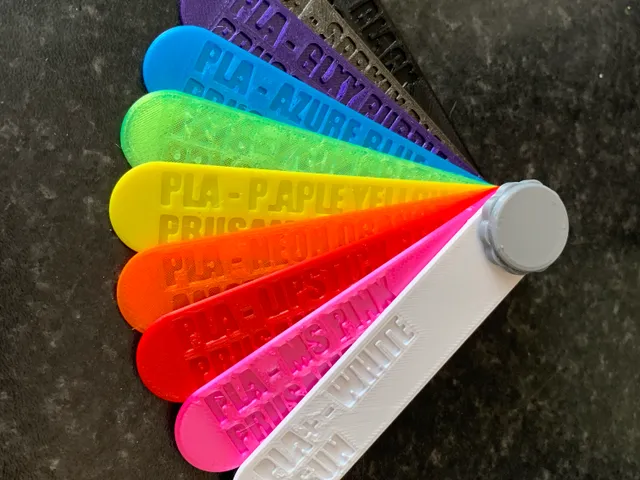 Filament Sample Swatches (with holder)