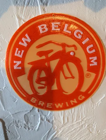 New Belgium Brewing - Fat Tire Beer Logo sign