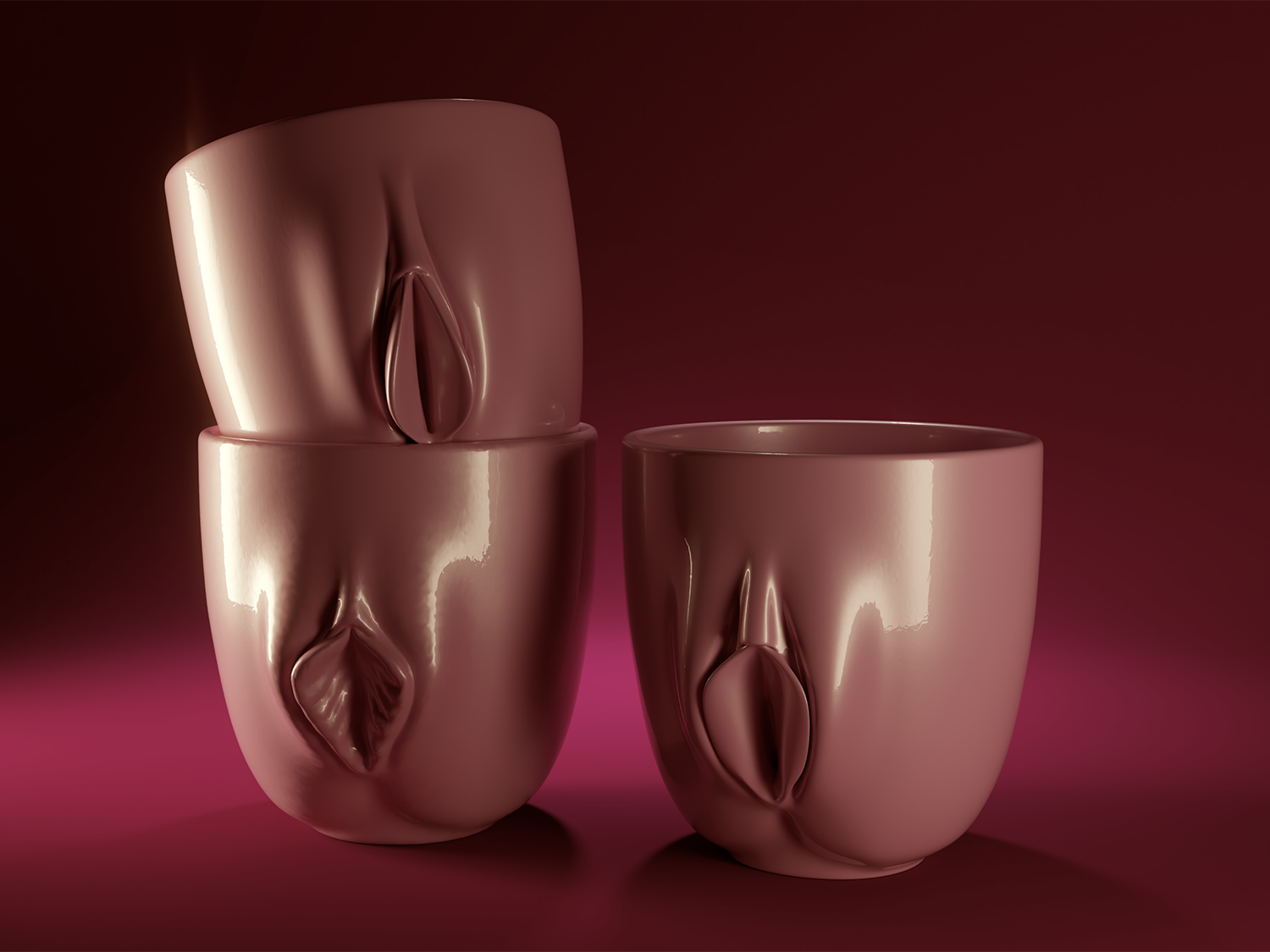 Parental Advisory Vulva Cups by ParentalAdvisory | Download free STL model  | Printables.com