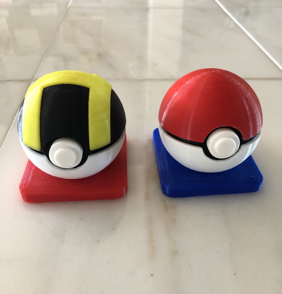 Pokeball stand by mattookah download free stl model printables