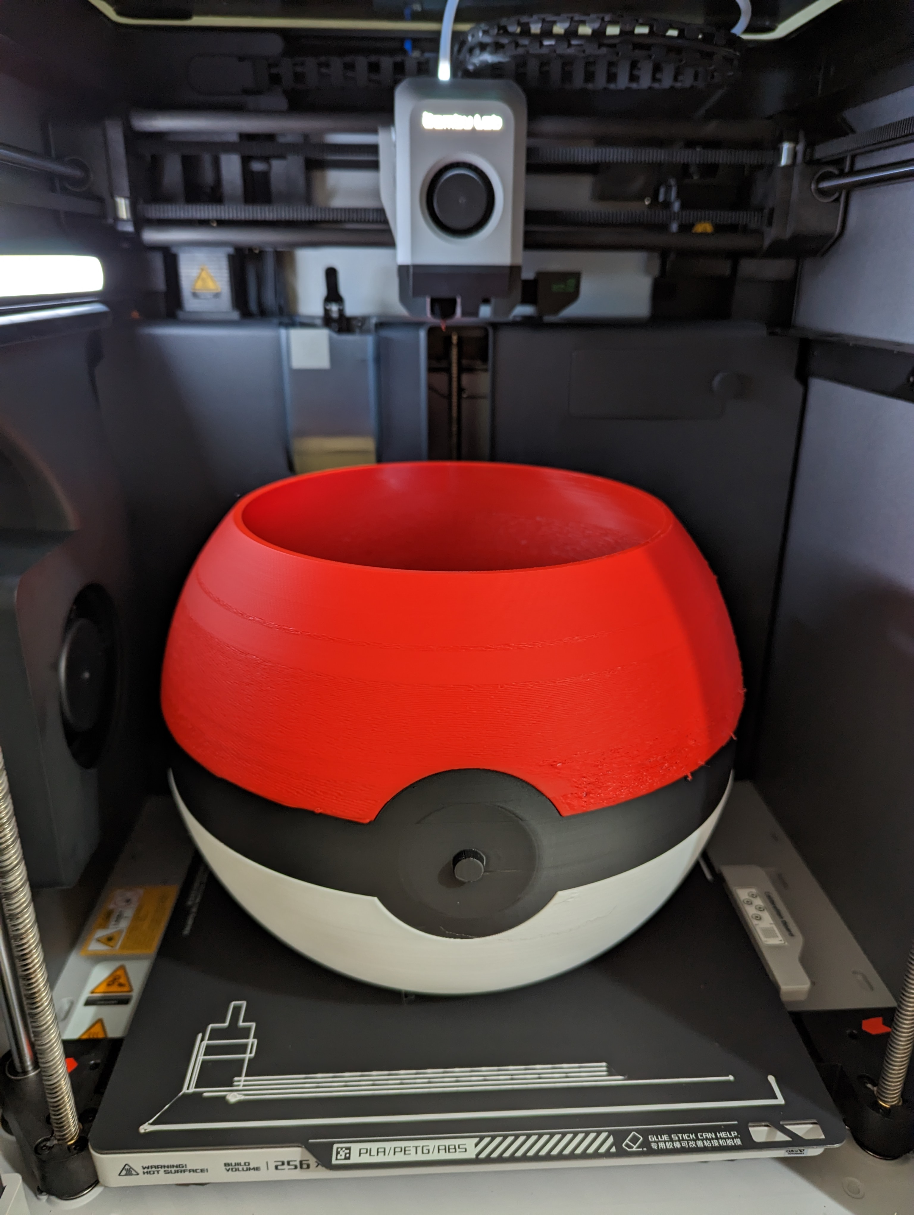 Multi-Color  Multimaterial Pokeball halloween bucket by TallDonkey 