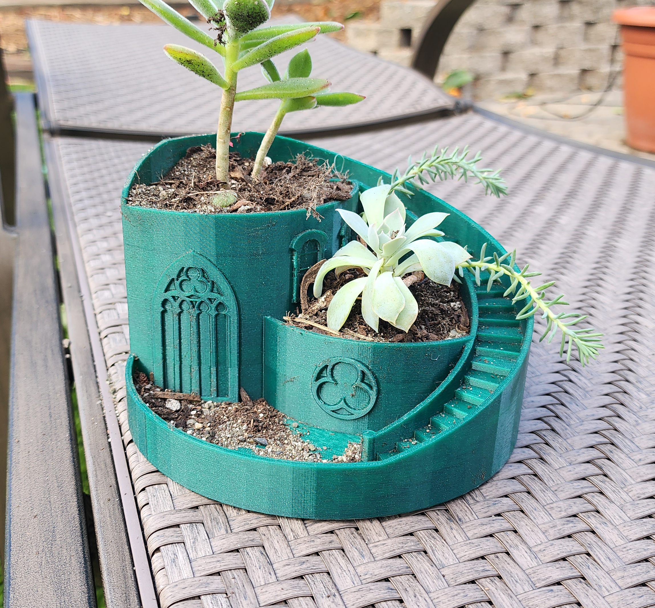 3 Tier Fantasy Planter with drainage