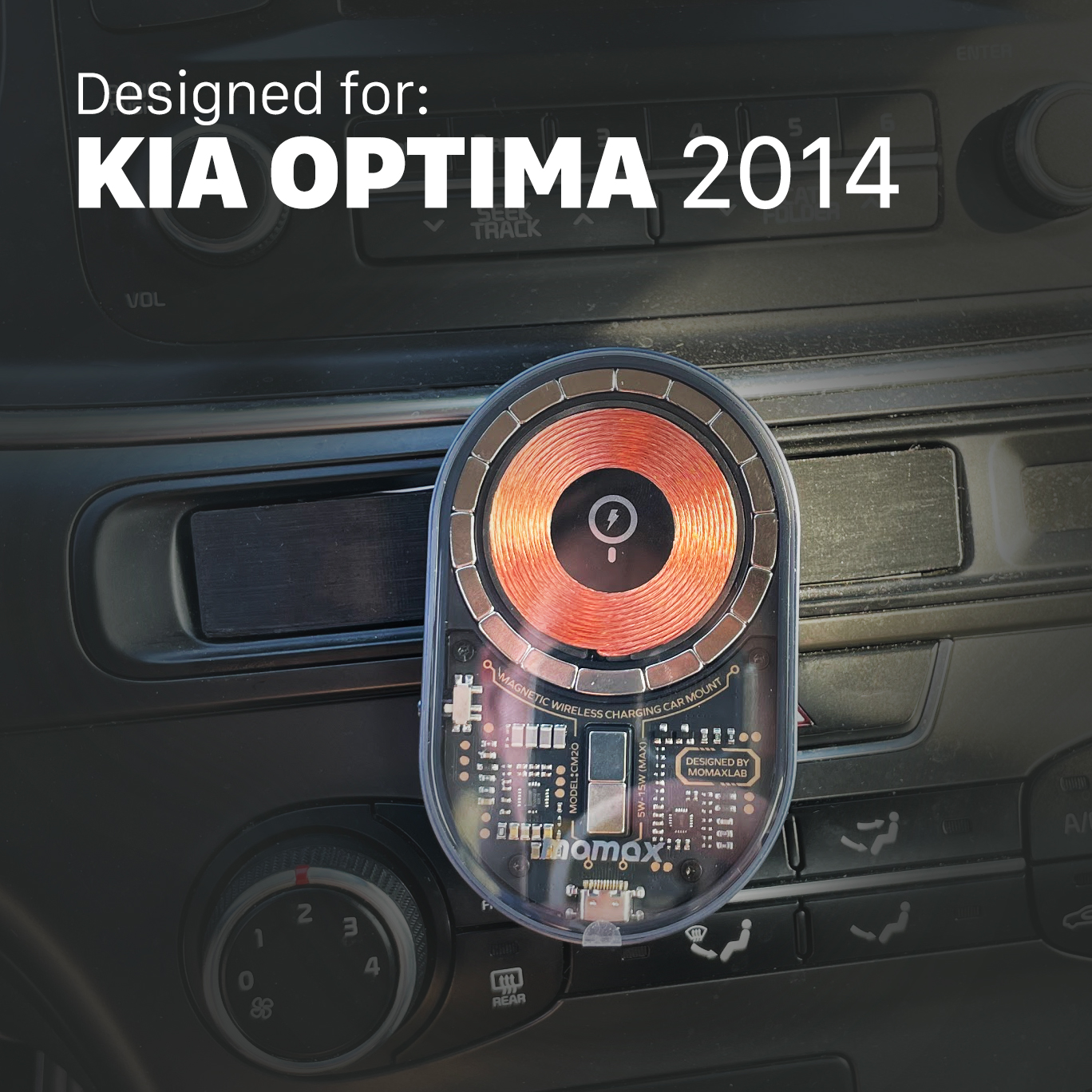 Dash Drawer with Magsafe Charging Mount for KIA Optima 2014
