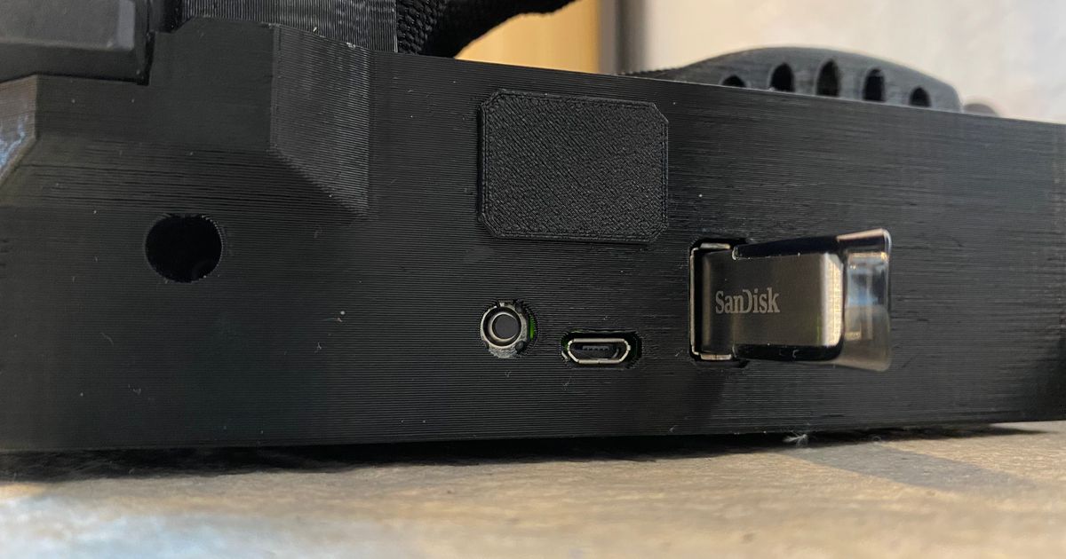 Mini Power Cord Hole Cover full by Markus Download free STL model