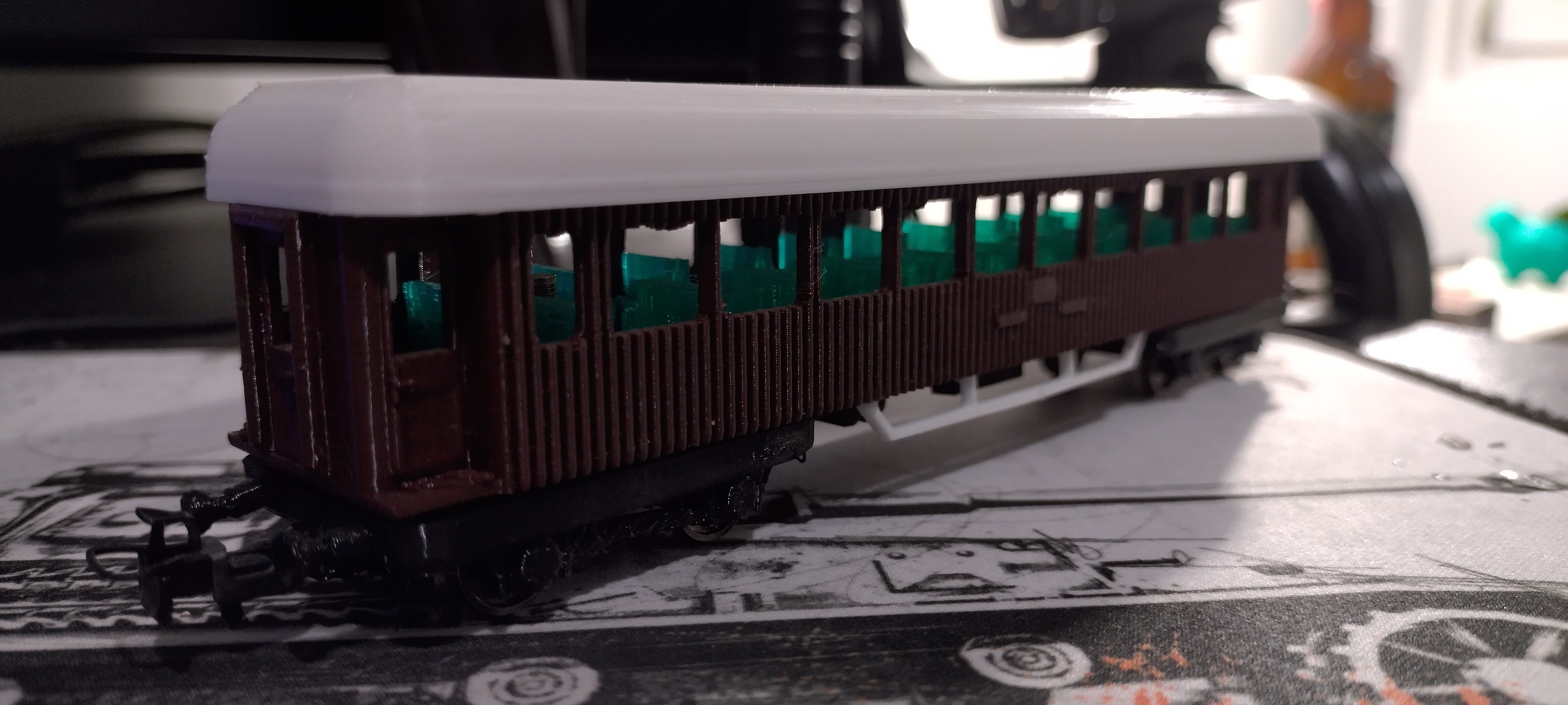 Easy to print 1:87 H0 "Finnish" Passenger coach
