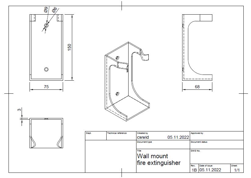 fire extinguisher wall mount — miniatura 2