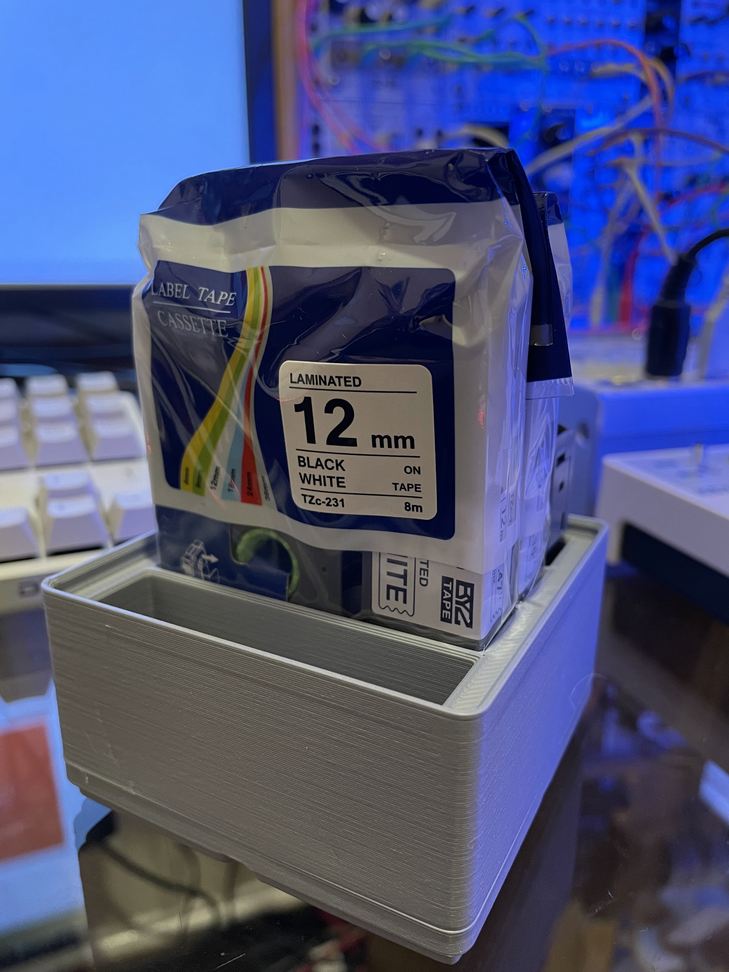 Gridfinity Brother TZ label printer cartridge holder by Jake Download