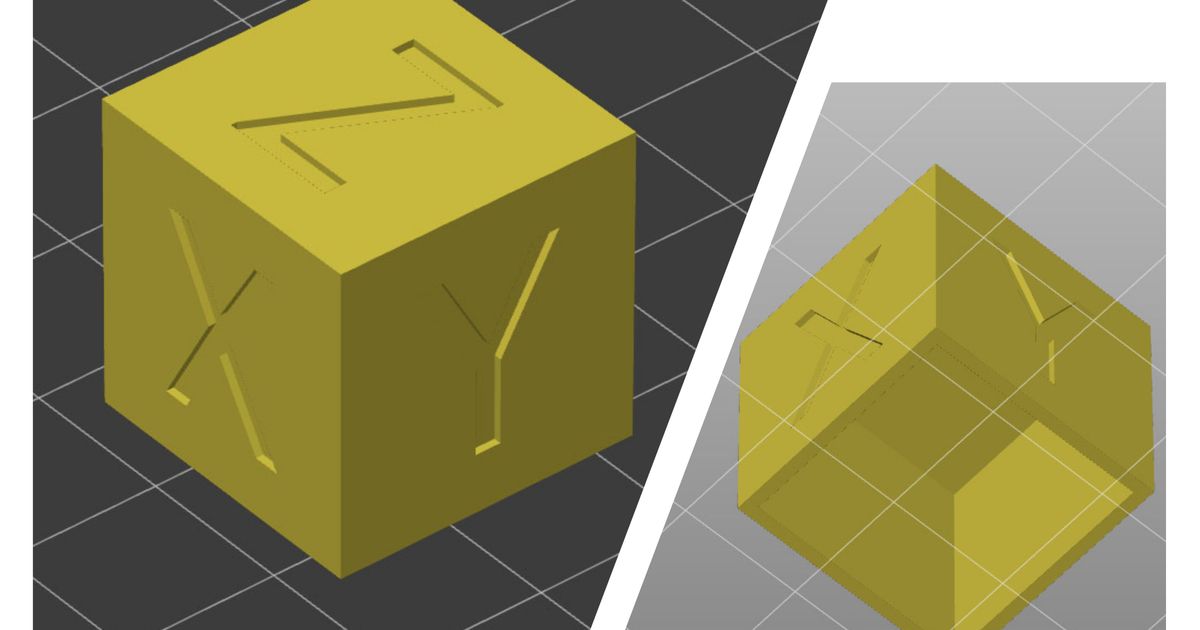 XYZ 20mm Calibration Cube Light by _Alexis_ Download free STL model