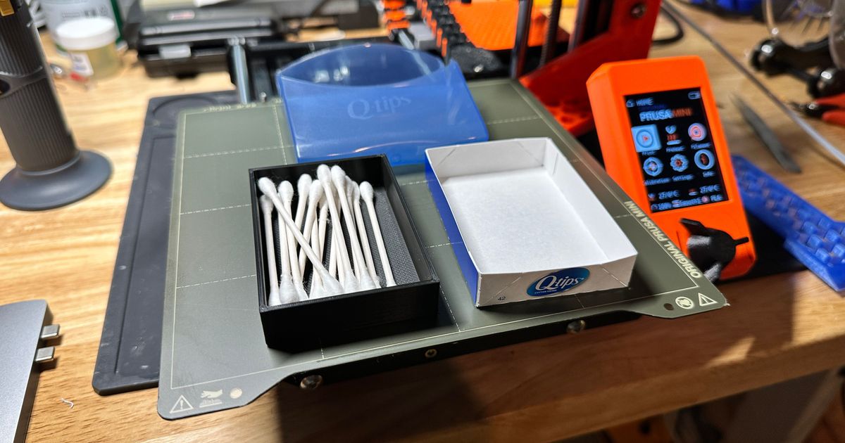 QTip Travel Container Box by ttoadd Download free STL model