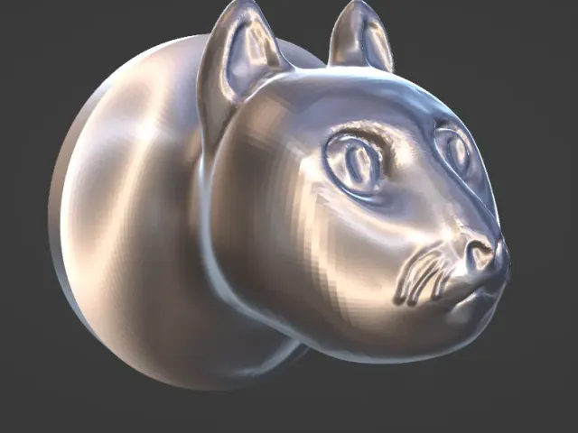 cute cat / old cat knob