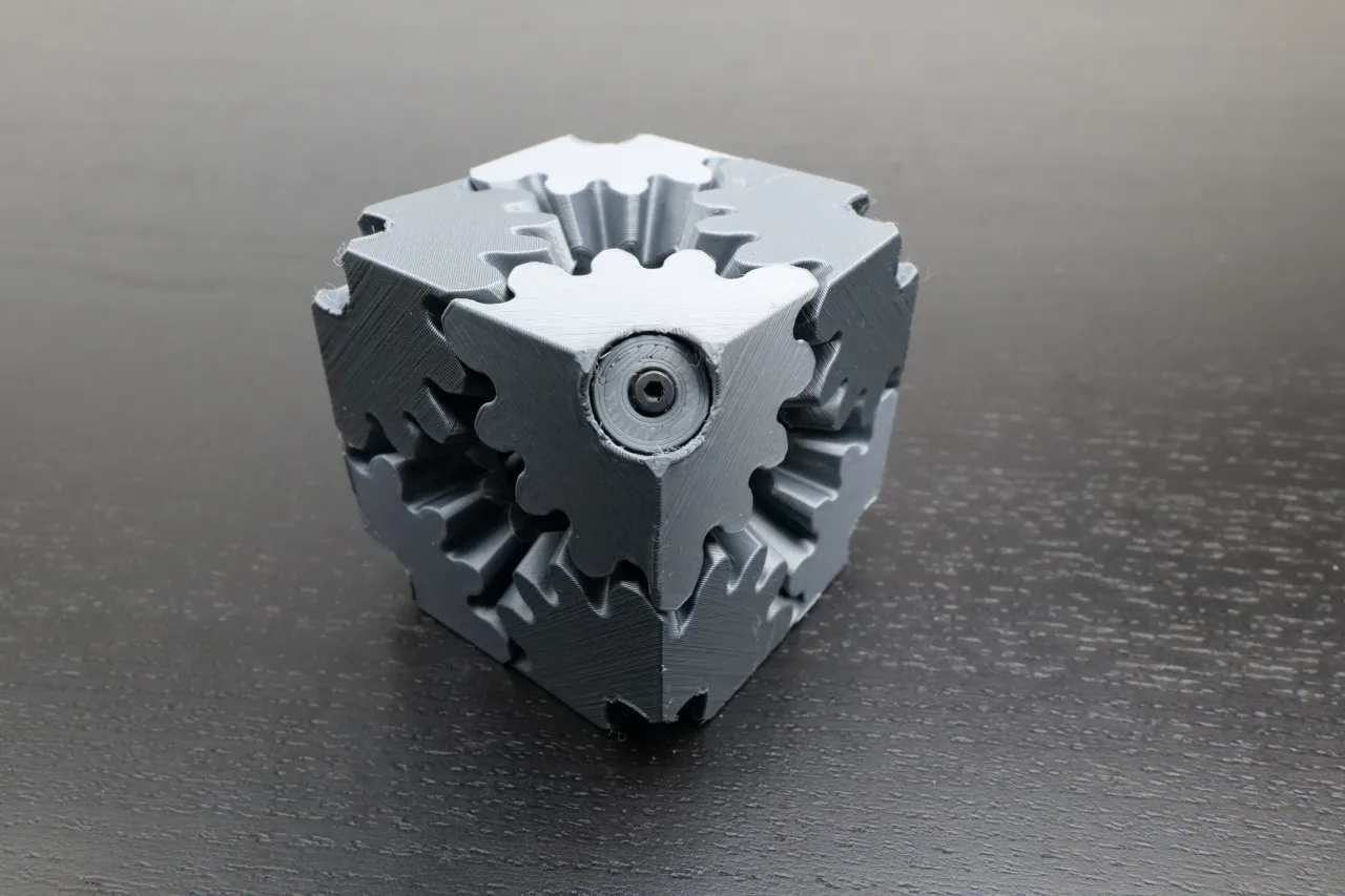 The Gyroscopic Cube Gears 3D Model