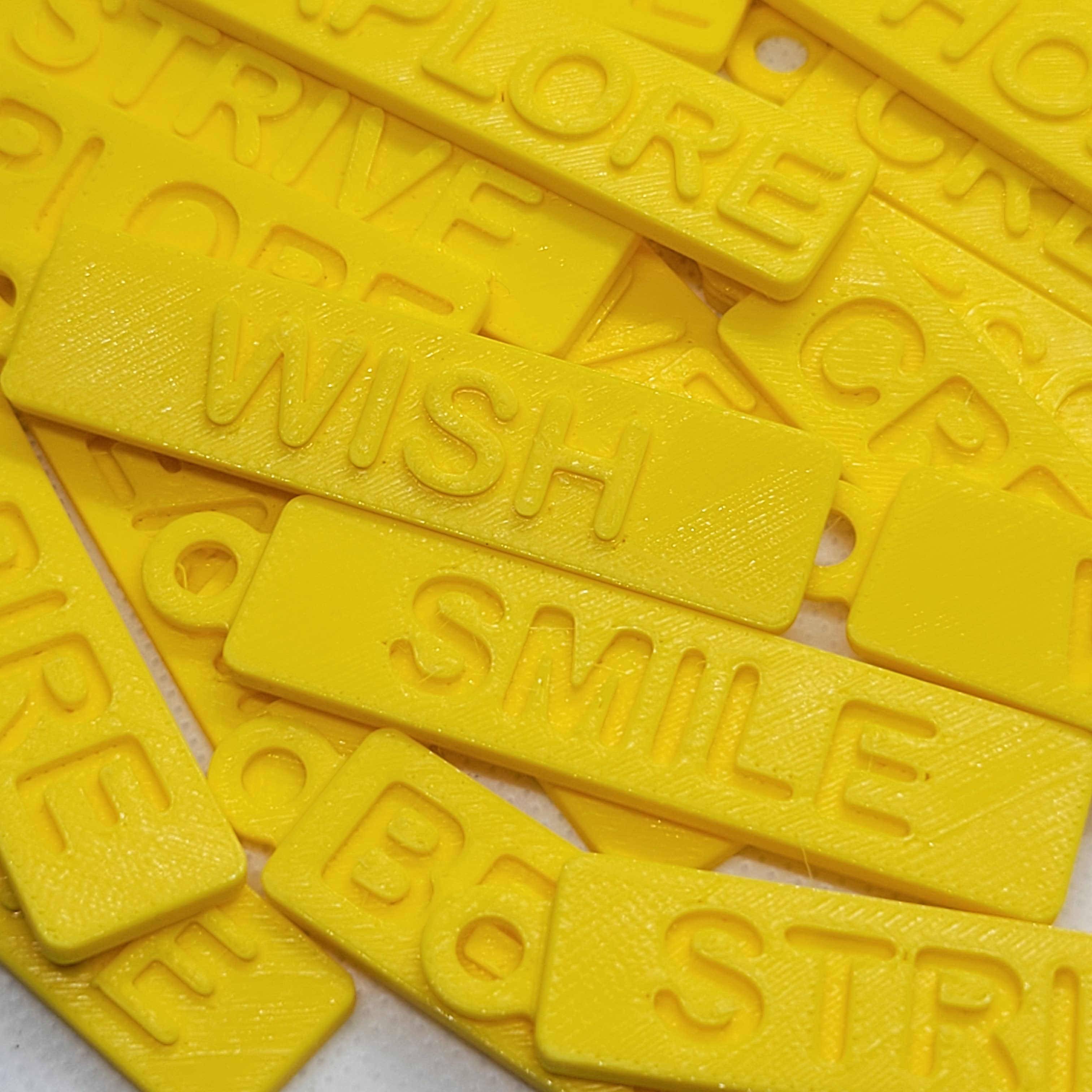 Yellow Ribbon Keychains by abbymath | Download free STL model ...