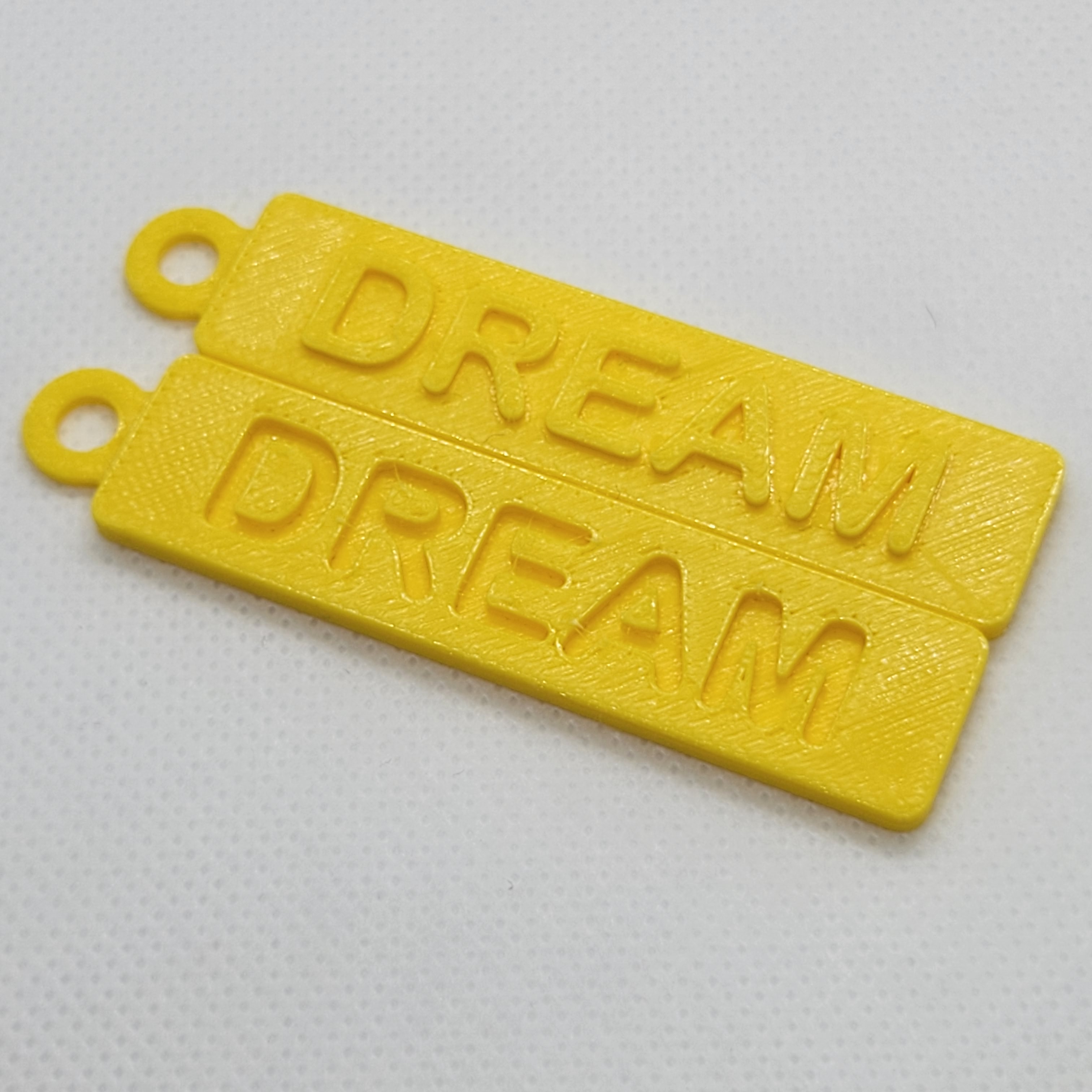 Yellow Ribbon Keychains by abbymath | Download free STL model ...