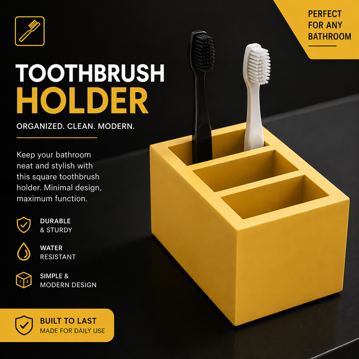 Minimalist Toothbrush Holder