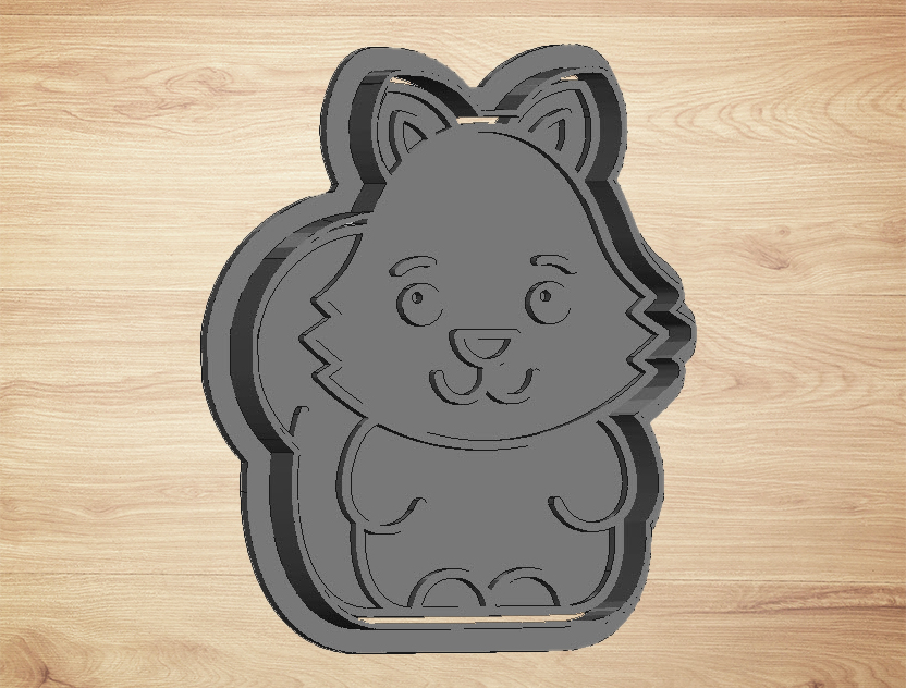 cookie cutter squirell - cutter and stamp