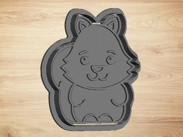 cookie cutter squirell - cutter and stamp