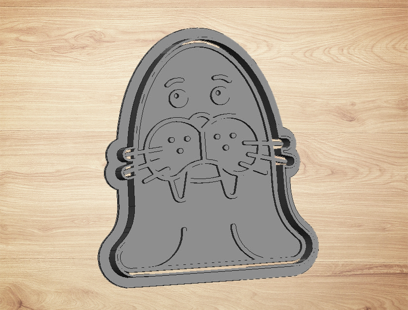 cookie cutter walrus - cutter and stamp