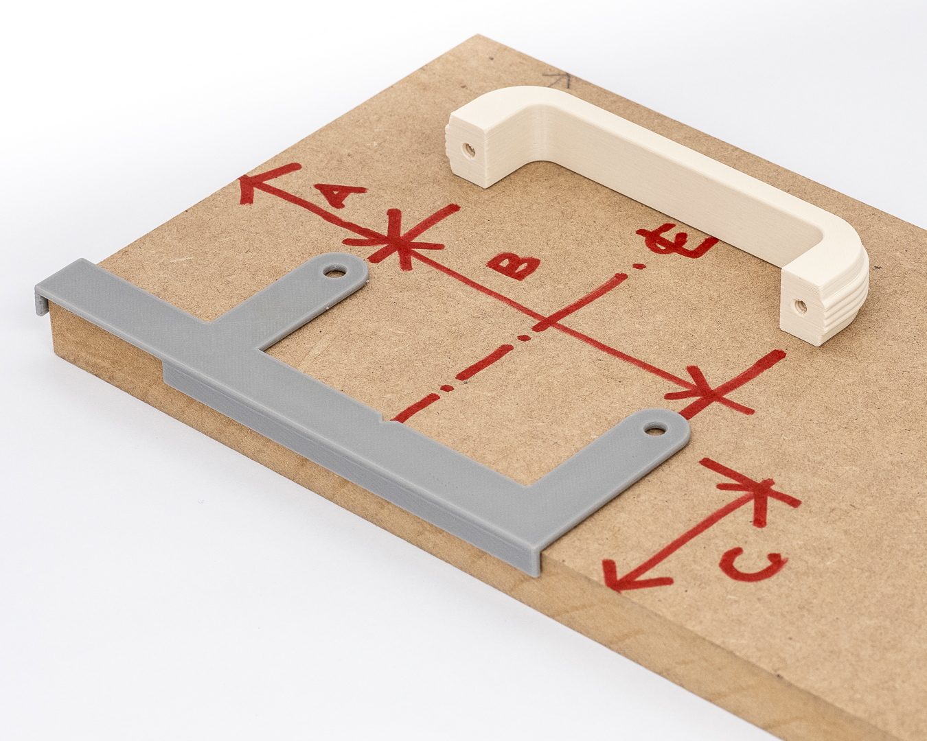 CUPBOARD HANDLE DRILLING TEMPLATE