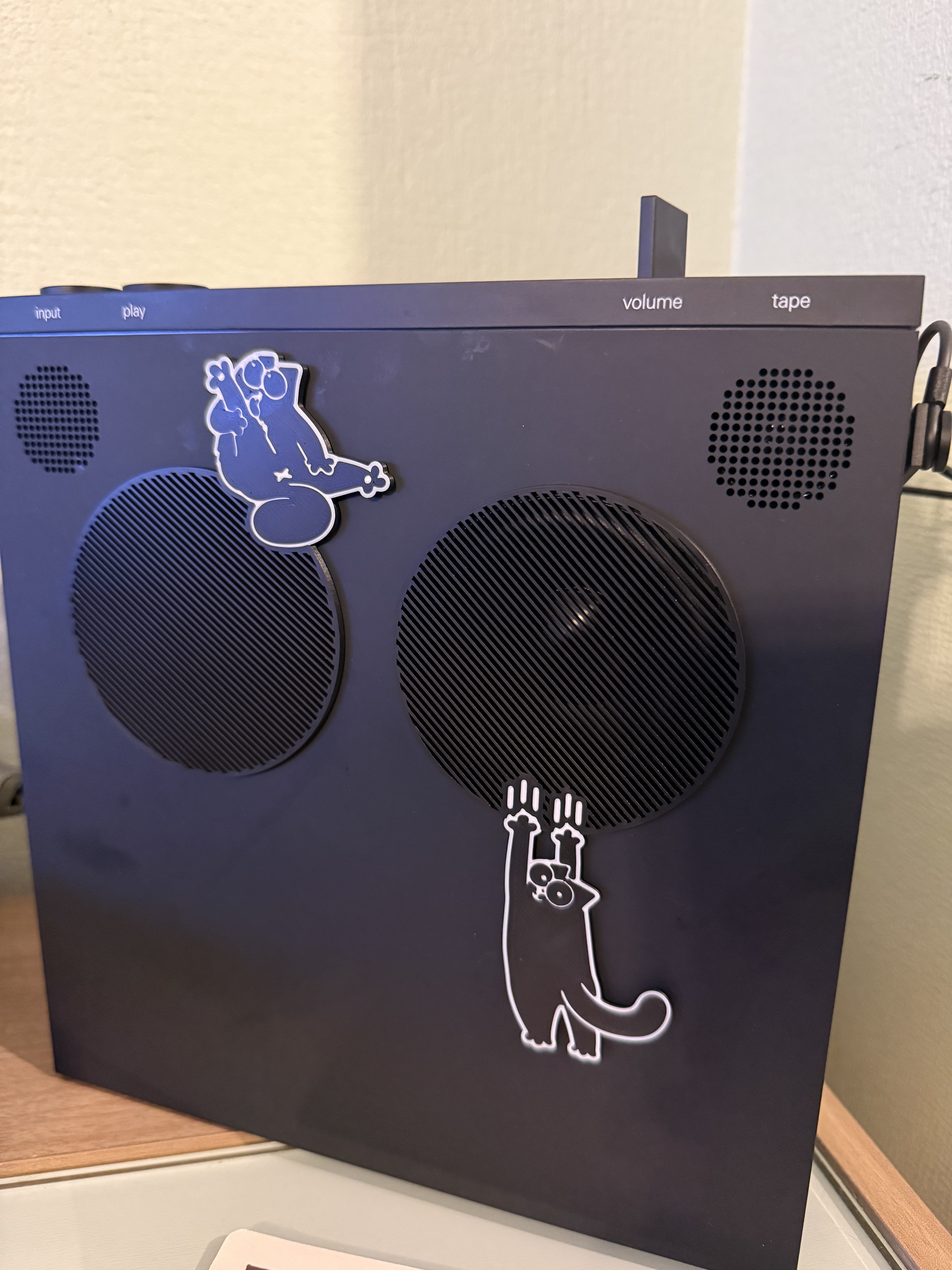 speaker grill for OB-04 with cats