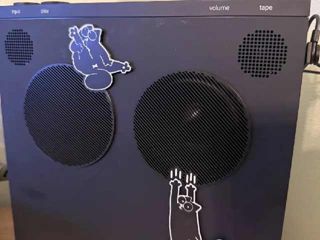 speaker grill for OB-04 with cats