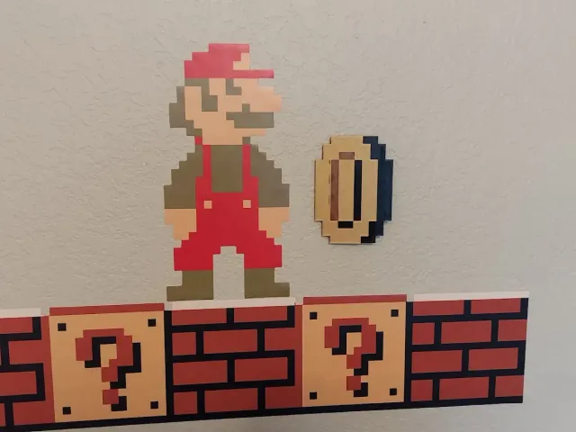 8-Bit Mario Coin Plate
