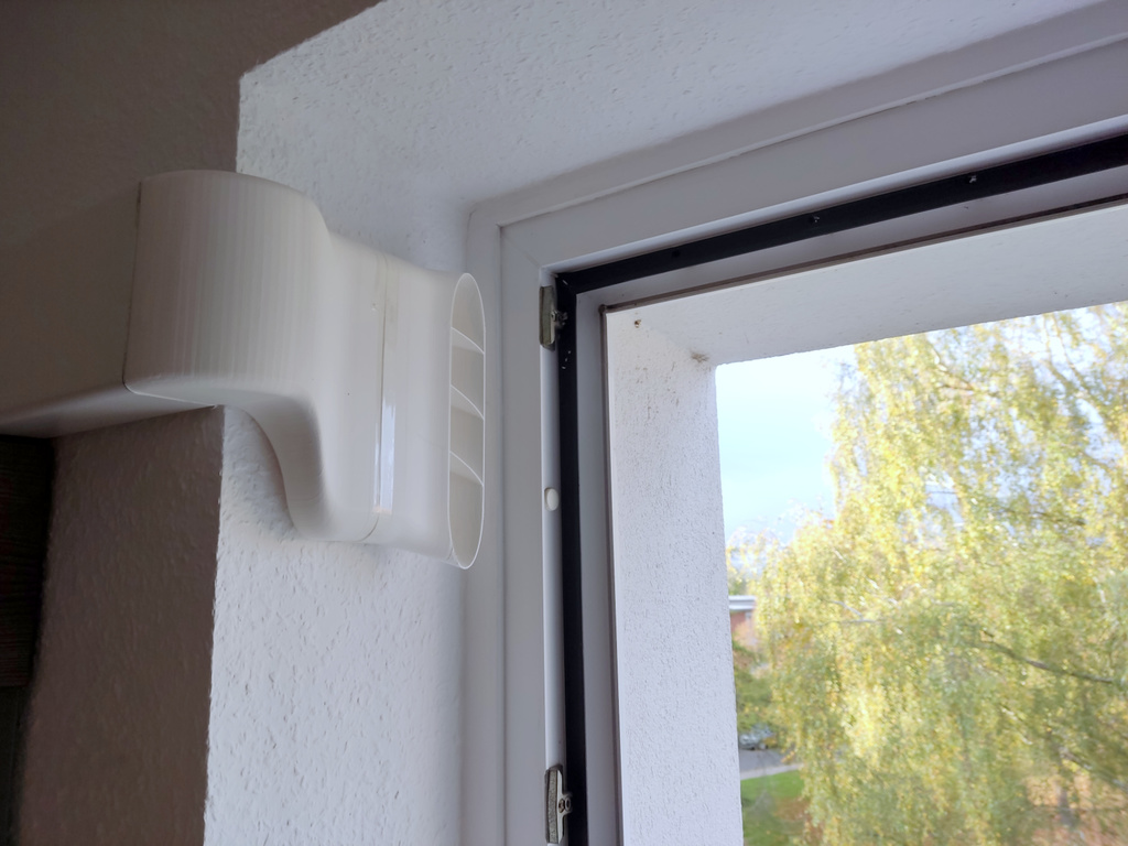 Kitchen fume extractor window nozzle for 110x55mm by blmak Download