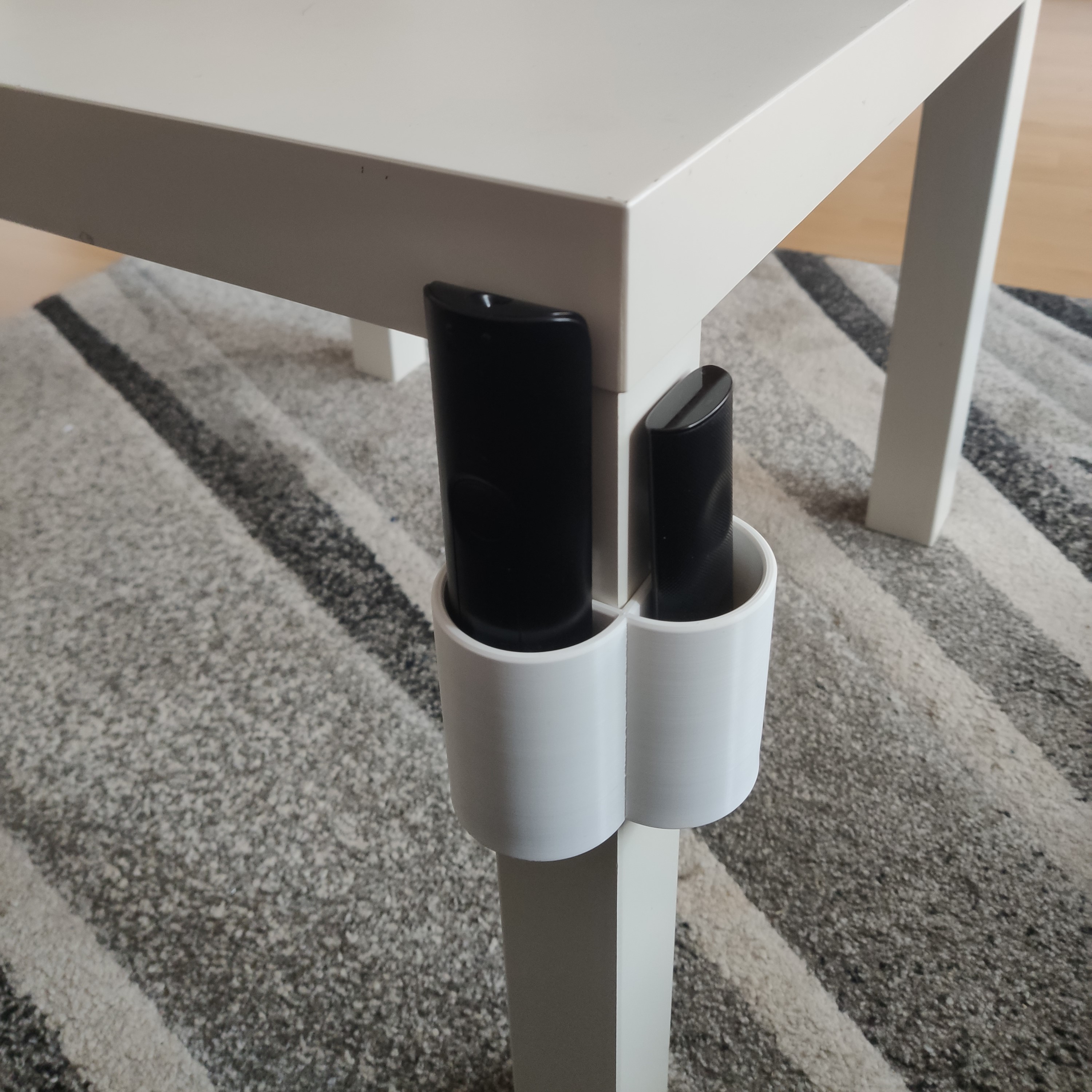 TV remote holder for IKEA LACK table