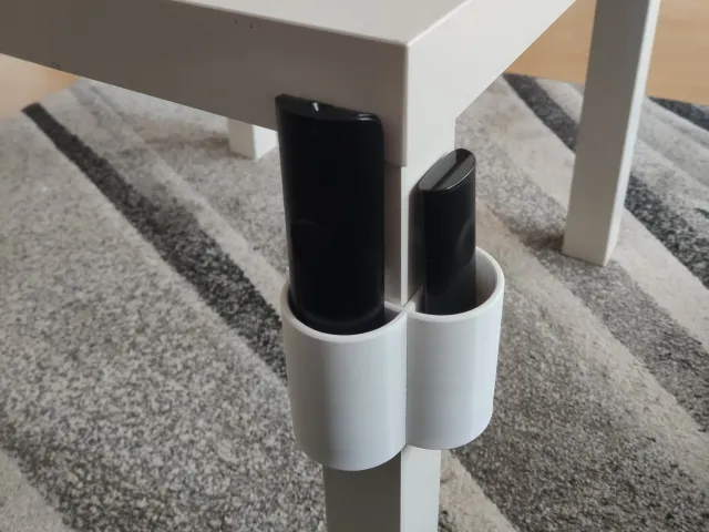 TV remote holder for IKEA LACK table