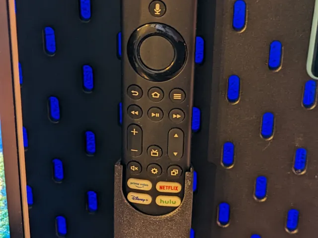 Skadis Fire TV remote holder