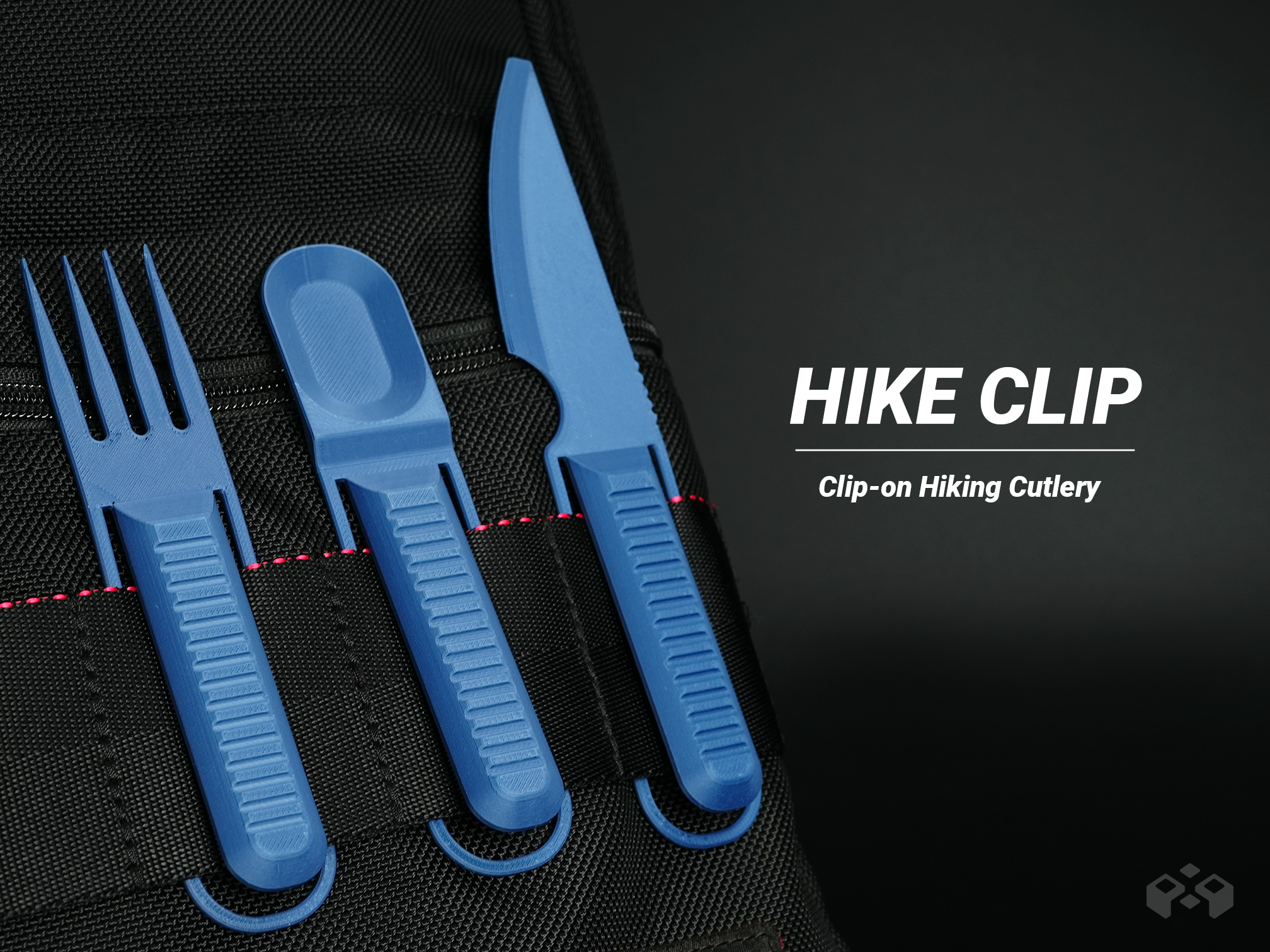 Clip-on Hiking Utensil set