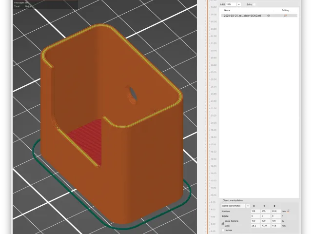 Bionaire Window Double Fan Remote Holder (OpenSCAD Customizable)