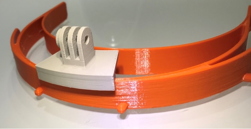GoPro mount for  Prusa Faceshield - light attachment — miniatura 2