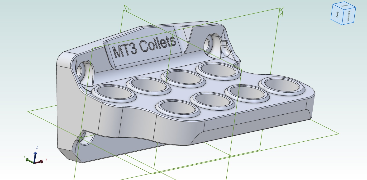 MT3 Collet Rack for 3034-Lite T-Slot Rail