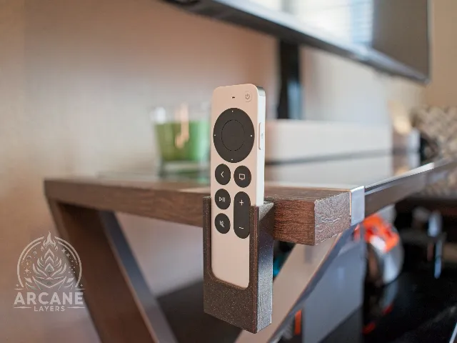 Apple TV 5th Gen Remote Holder for Under Table or Wall Mount