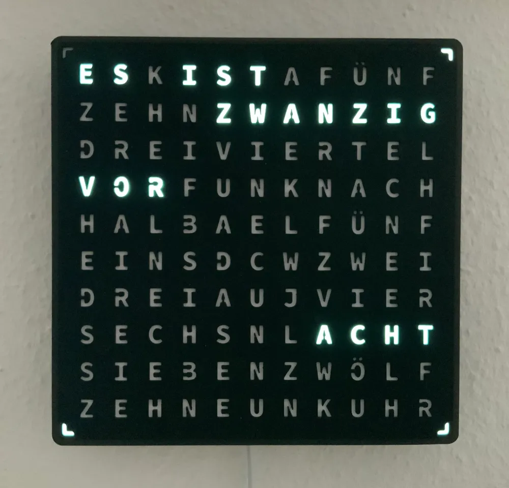 WordClock (2022) by AWSW | Download free STL model | Printables.com