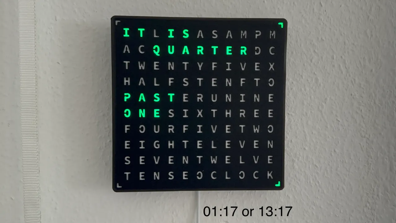 WordClock (2022) by AWSW | Download free STL model | Printables.com