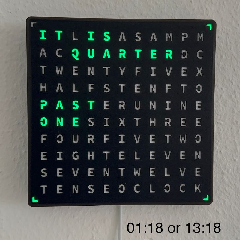 WordClock (2022) by AWSW | Download free STL model | Printables.com