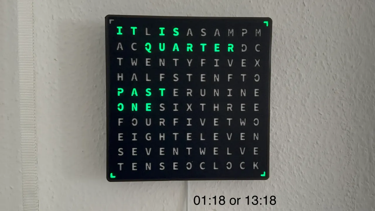 WordClock (2022) by AWSW | Download free STL model | Printables.com
