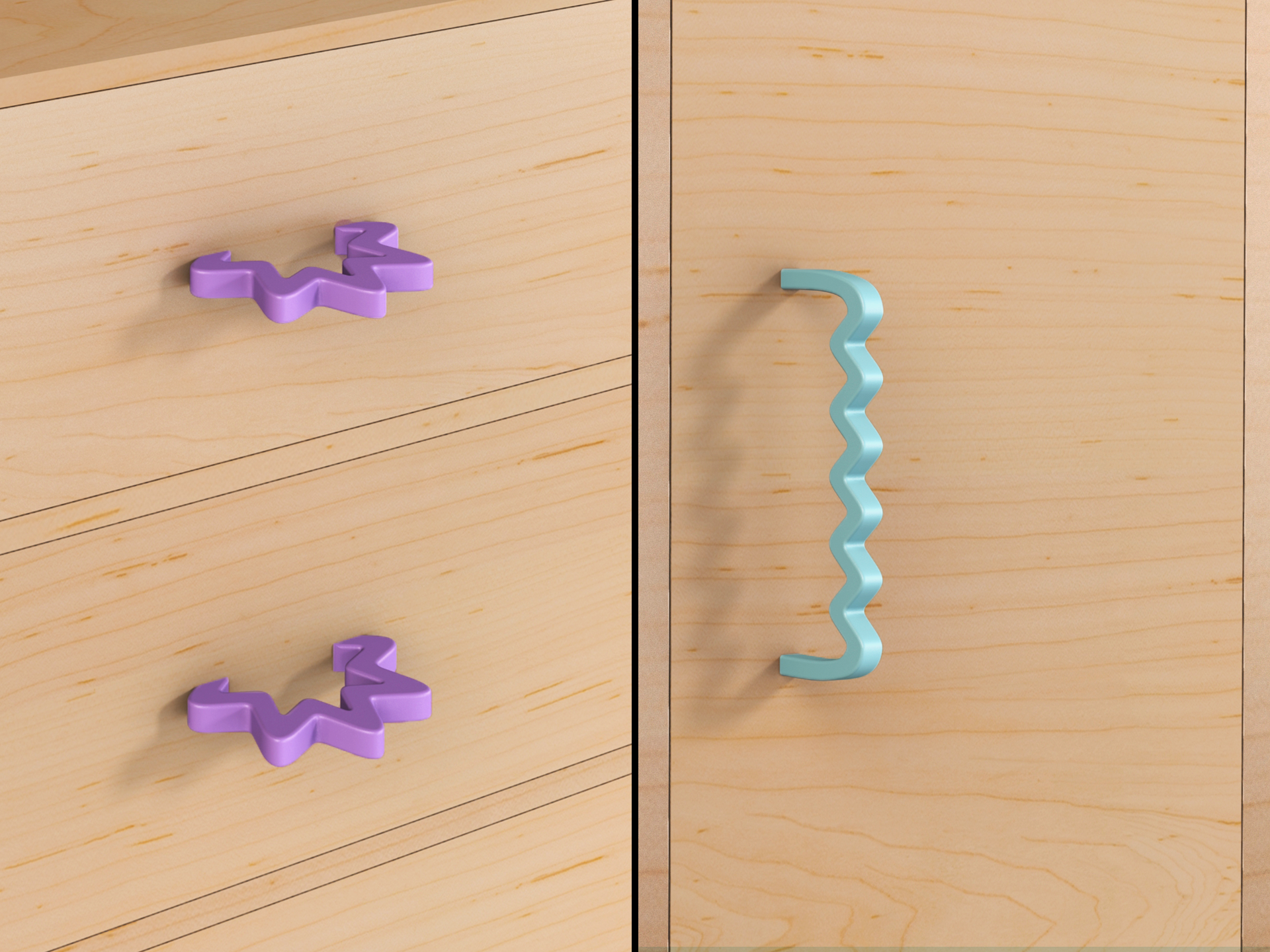 Serpentine handles