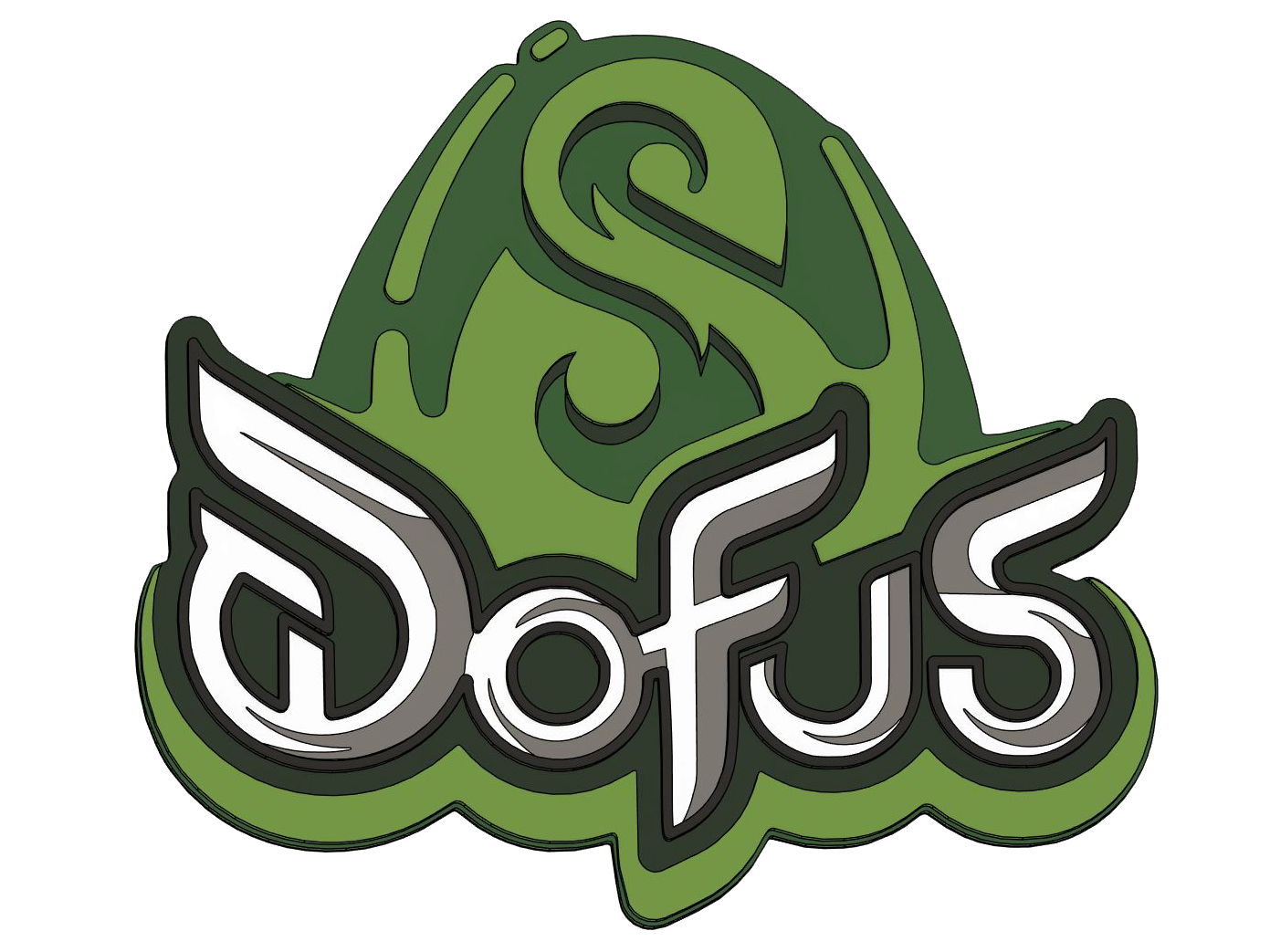 2.5D Dofus Logo (parametric) 3D model