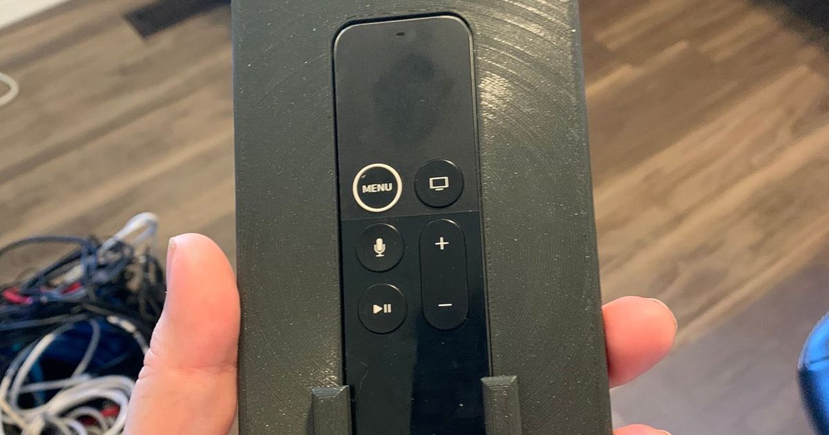 Apple TV remote holder by Dot Dot Dash Download free STL model