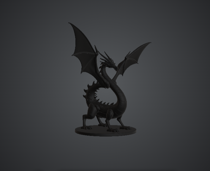 Classic Fantasy Dragon – Winged Dragon Statue