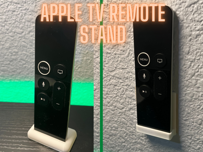 Apple TV Remote Holder (Wall or Table Mounted)