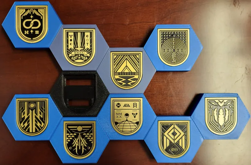 Destiny 2 Seal/Pin Holder - Modular, Magnetic by Agreschn, Download free  STL model